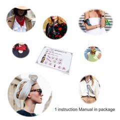 YOUR SMILE Silk Like Scarf Women’s Fashion Pattern 35”x35”, Brown Bandanna