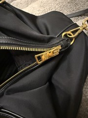 PRADA Saffiano Tessuto Nylon Shopping Tote Black with Zipper closure