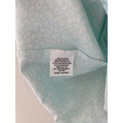 Size S/M Morgan Taylor Blue Leopard Satin-Look Lounge Robe