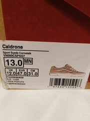 Vans Caldrone Mens Size 13 Sport Suede Cornstalk Lifestyle Casual New