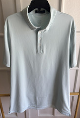 G/FORE Aurora Polo Shirt XL Wolf Blue Arctic Blue Stripe Golf Performance