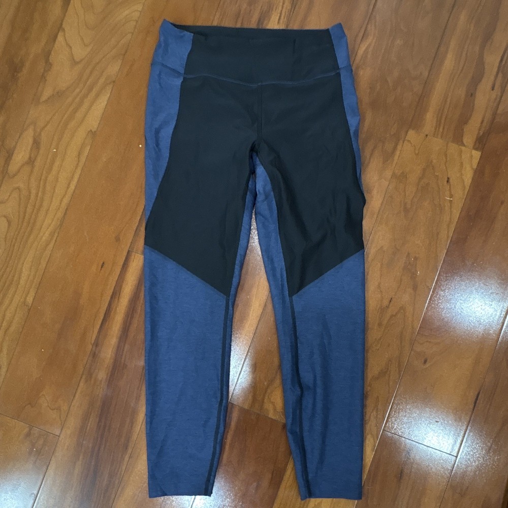 Outdoor Voices Women’s Size S Black/Blue Colorblock Stretch Leggings