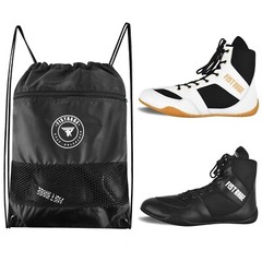 FISTRAGE Boxing Shoes Microfiber Leather Kickboxing And Training With Sting Bag
