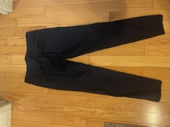 Lululemon ABC Pants Mens 34 x 32 Navy Classic-Fit 5 Pocket Warpstreme Flat Front