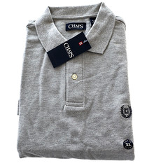 Chaps Polo Shirt Mens XL Short Sleeve Cotton Gray Heather New With Tags