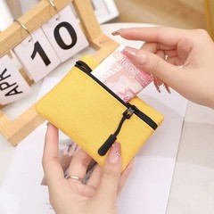Canvas Mini Coin Purse Zipper Wallet Key Pouch Small Money Bag Unisex