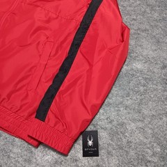 Spyder Pro HydroWeb Windbreaker Jacket Mens Large Red Hooded Full Zip DryWeb New