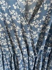 BloomChic Light Blue Floral Maxi Dress Flutter Sleeve Cottagecore Fits 22-24W