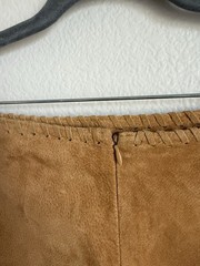 Forever 21 Skirt Womens Small Brown 100% Leather Suede Mini Festival Coachella