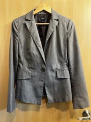Ann Taylor Women’s Gray One Button Blazer Stretch Lined Size 6