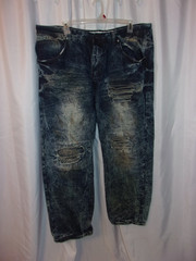 ENCRYPTED Distressed Denim Jean Grunge Look With Unique Design SIZE 46