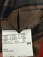 CANALI Men’s Leather Coat Size EU 54 ( XL ) Made In Italy