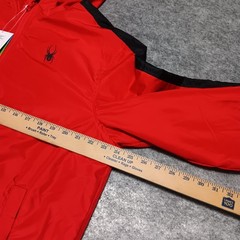 Spyder Pro HydroWeb Windbreaker Jacket Mens Large Red Hooded Full Zip DryWeb New