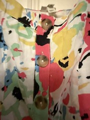 River Island, floral printed summer dress size 12 button fronted viscose rayon