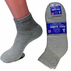 12 Pairs Diabetic Ankle Quarter Crew Socks Health Cotton Men Women Circulatory
