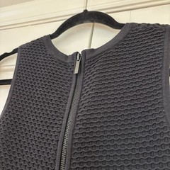 John + Jenn Zeva Black Bodycon Sheath Dress Sleeveless Mesh Sexy LBD Size XS
