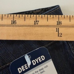 Merona Women’s Boot Cut Jeans Deep Dyed Stretch No Gap Waistband Size 16R New