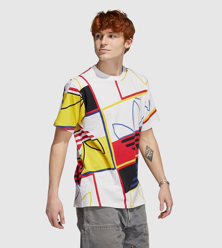 ADIDAS MEN’S ORIGINALS LOGO PLAY TREFOIL TEE SIZE M [H31315]