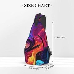 Abstract Art Crossbody Sling Backpack: Multipurpose, for Men & Women