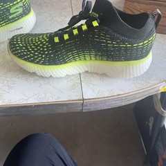 SKECHERS Performance GO RUN Hyper Burst LIME/BLACK U.S. Size 7.5