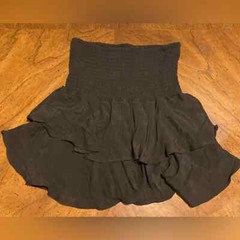 Black Ruffle Top/Mini Skirt size XS