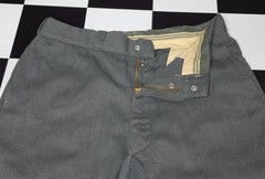 Vintage Wool Trousers Mens 34×28 Blue Gray Union Made Cuffed Pants