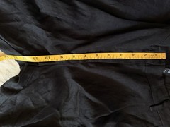 NWOT Eileen Fisher Linen Trouser W/Pleats, Cuffs, Zip Up and Pockets. Black Sm