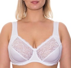 UNDERWIRE FULL COVERAGE BRA WIDE STRAPS SUPPORT PANEL PLUS SIZE 34-46C-F G H I J