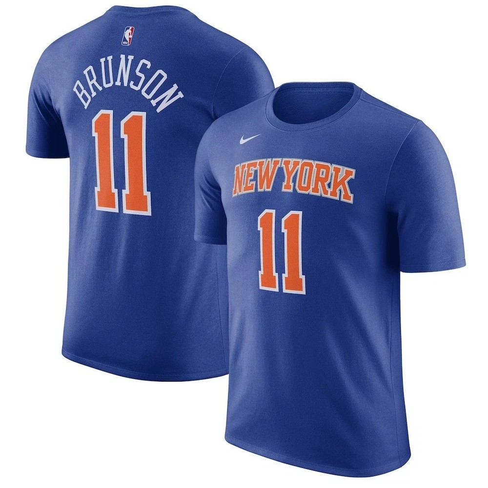 Brunson – Knick Icon Edition Name Number T-Shirt – Blue Size S-5XL Reprint