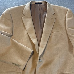 Chaps 100% Camel Hair Beige Blazer Men’s 46R RN-69456 Very Good Cond.