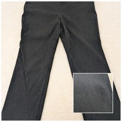 Black Checker Stretch Dress Pants 14-16 XL High Rise Hillary Radley Career Wear