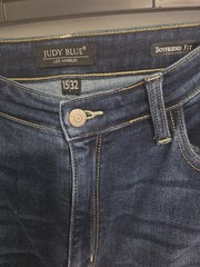 Judy Blue Boyfriend Fit Jeans Womens 15/32 Blue Medium Wash High Rise Stretch