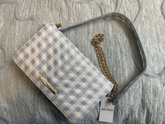 ALDO gingham quilted crossbody clutch/wallet