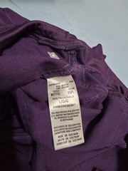 MedCouture Womens Elastic Waist Slash Pocket Royal Blue Jogger Pant Sz L Purple