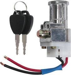 Battery Lock Replacement Part with 2 Keys, Charger Ignition On/Off Switch Cylind