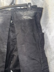 Valabasas Black Cargo Jeans Size 34 | Multi Pocket Designer Denim | Frayed Hem