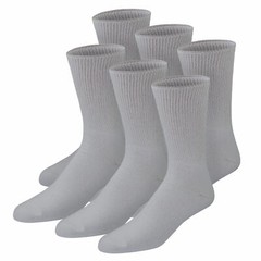 Premium Cotton Diabetic Crew Socks with Loose Non-Binding Top