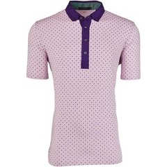 NEW Greyson Purple Pink Sunrise Performance Fabric Men Large S/S Golf Polo Shirt