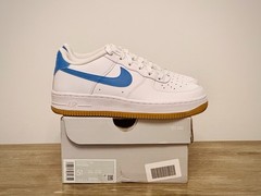 Nike Air Force 1 White/Blue Beyond/Gum – Size 5.5 Youth / 7 Women