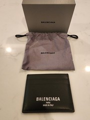 Balenciaga Mens Black Design Credit Card Holder