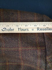 Jack Victor Wool Jacket Blazer Brown Plaid Men 42R Regular Windowpane Check