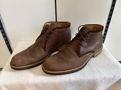 ECCO Kenton Derby Boot Men’s EU 47 US 13 – 13.5 Brown Leather Stacked Heel NWOT