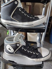 Converse Chuck Taylor All Star High Street Black Ash Stone Mens Sz 8 Woman Sz 10