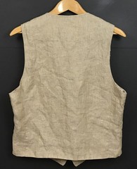 Murano Baird McNutt Linen Vest Beige Waistcoat Men’s Size L
