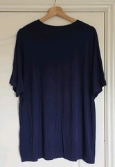 Frank Usher Short Sleeve Sequin Star Relaxed Jersey Top T-shirt, Navy, Size S/M