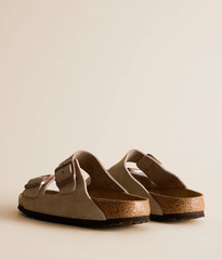Birkenstock Arizona Sandals Taupe Suede Leather Women’s Shoes Narrow EU 37-41