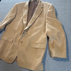 Chaps 100% Camel Hair Beige Blazer Men’s 46R RN-69456 Very Good Cond.