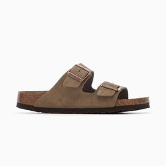 Birkenstock Arizona Taupe Soft Footbed Suede Leather Sandal Unisex Shoes