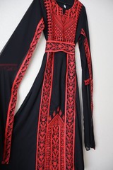 Traditional Palestinian / Jordanian Embroidered Thobe Kaftan Dress Black – SARAH