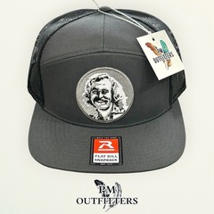 Jimmy Buffett Custom Design Embroidered Patch Richardson 168 Charcoal Black Hat
